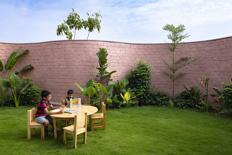 Avinya Inaugural Campus / Spacefiction studio - Exterior Photography, Garden, Brick